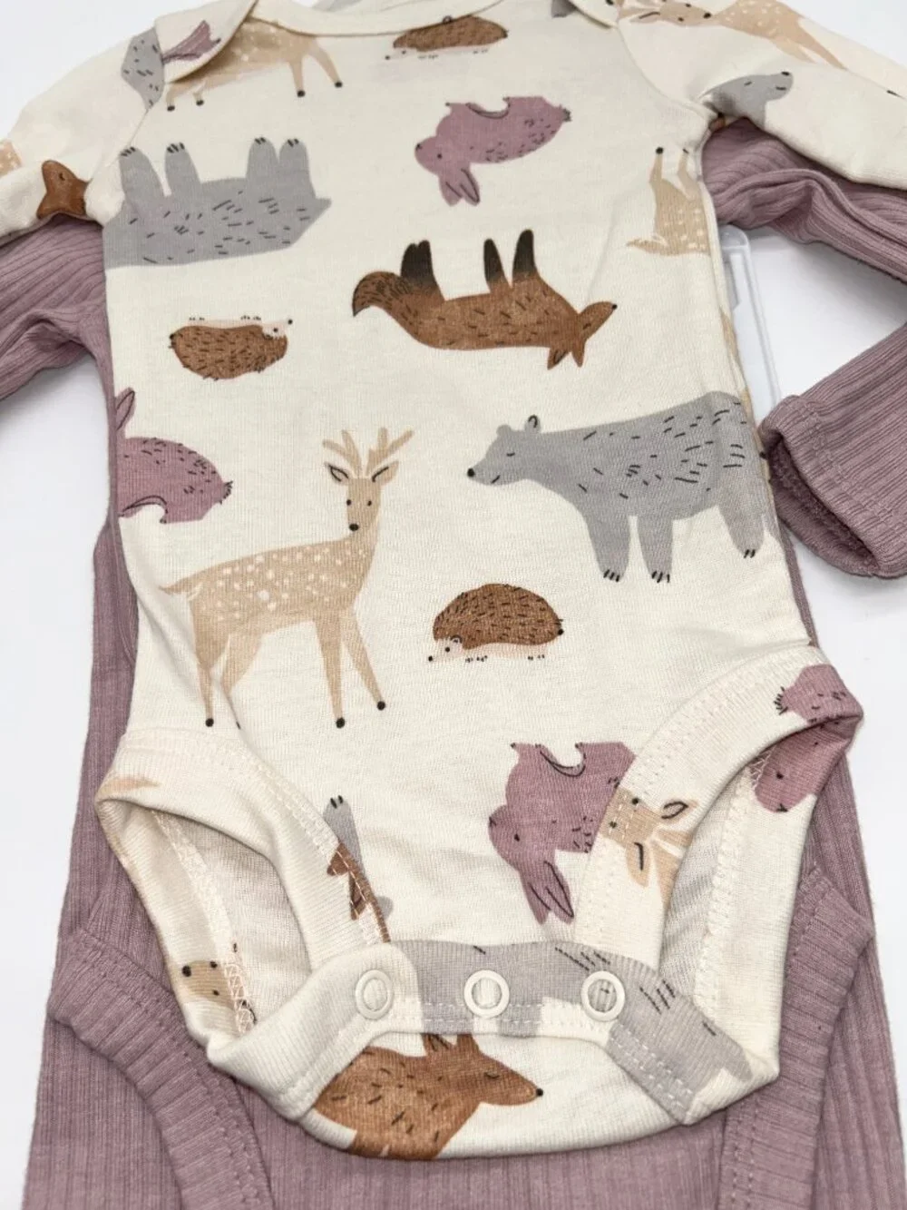 Carter's Girls Newborn Animal Themed Long Sleeve Bodysuit Outfit Set